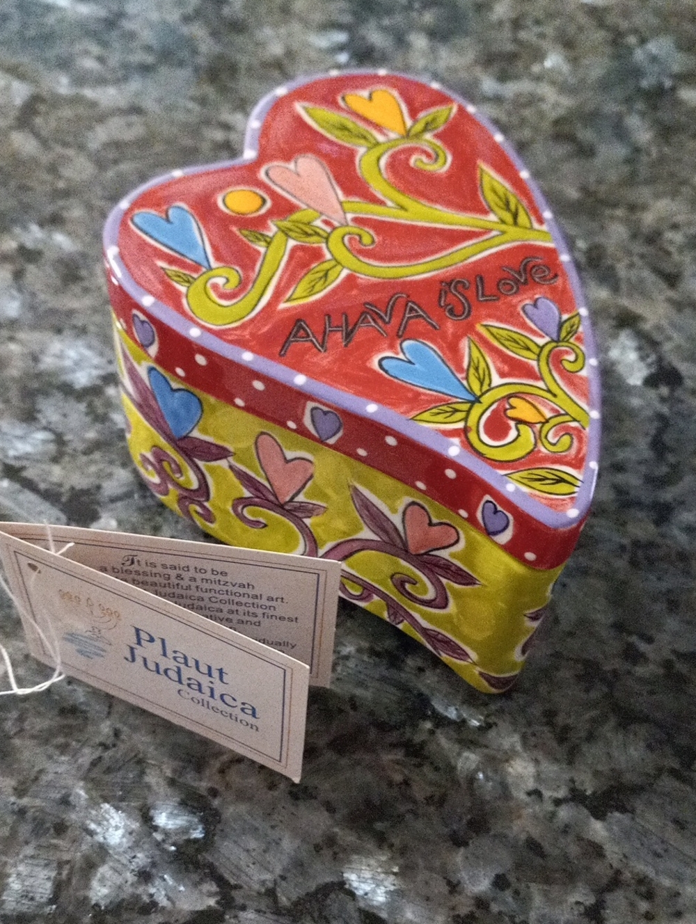 Plaut Judaica Collection Heart Trinket Box